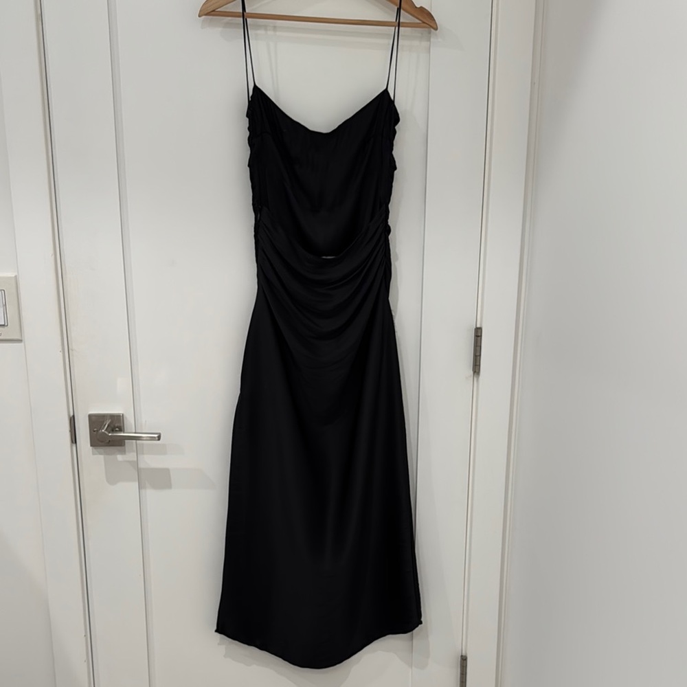 Zara Classic Backless Midi Slip Dress